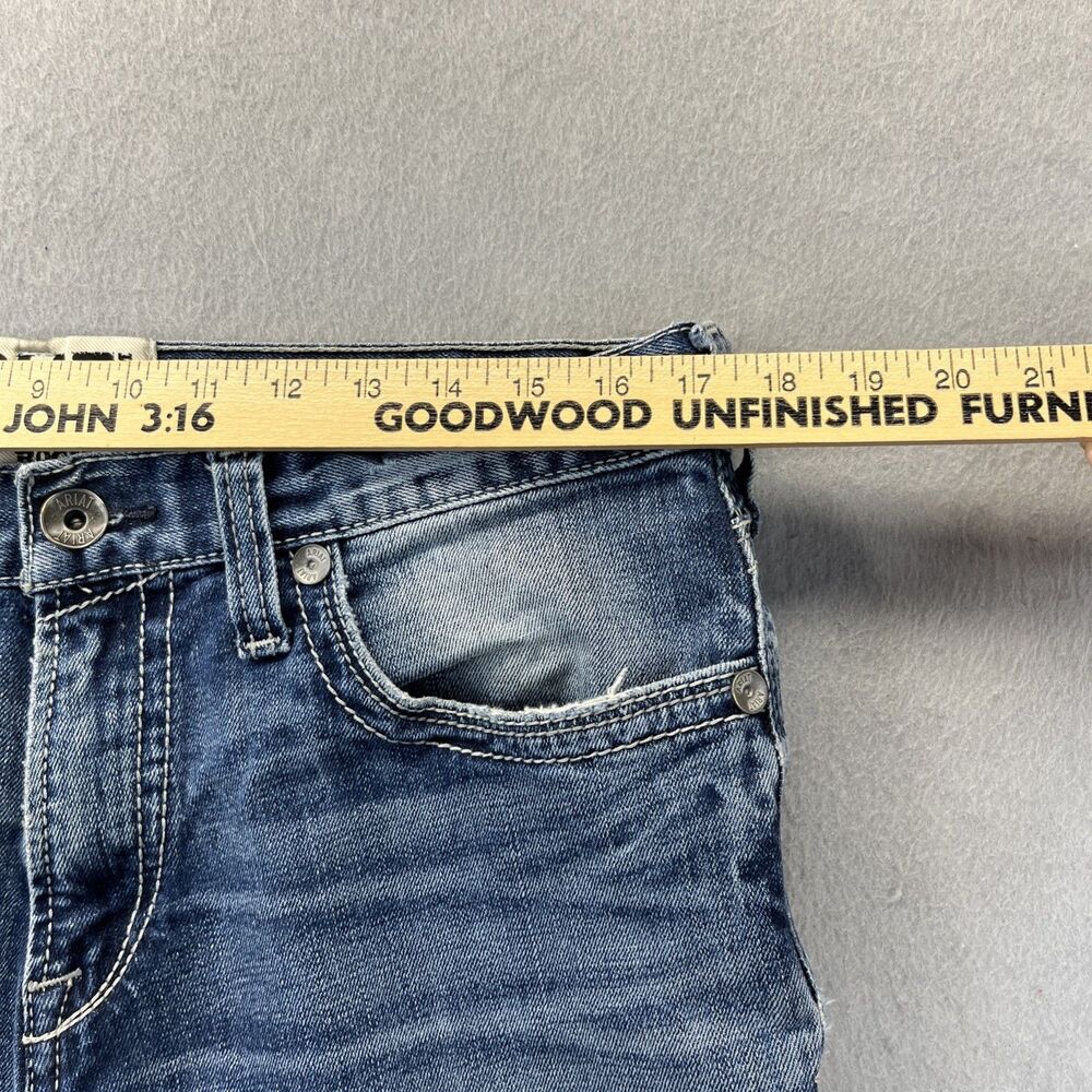 Ariat M7 Jeans Mens 35x32 Blue Rocker Straight Leg Denim Medium Wash Western - Picture 9 of 16